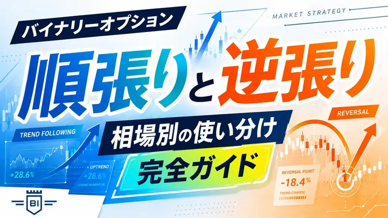 バイナリーオプションの順張りと逆張り｜相場別の使い分け完全ガイド