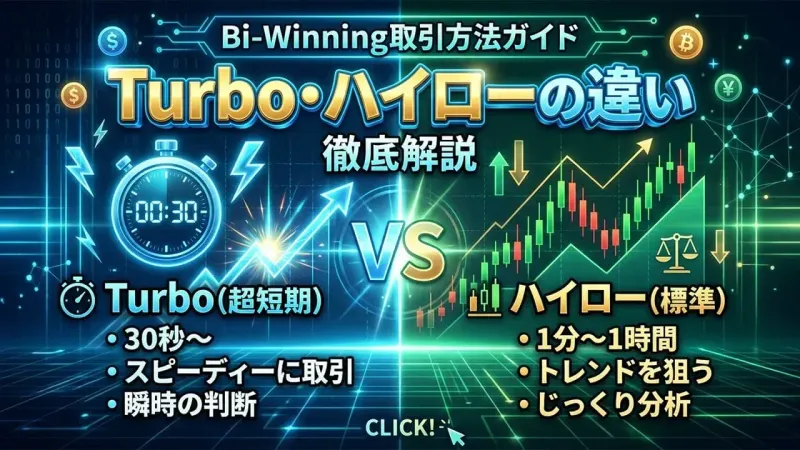 Bi-Winning取引方法ガイド|Turbo・ハイローの違いと実際のやり方を徹底解説