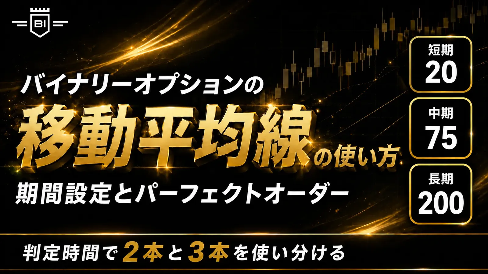 バイナリーオプションの移動平均線の使い方|期間設定とパーフェクトオーダー